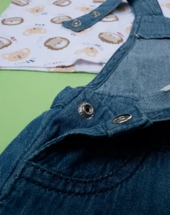 Prenatal Abiti Completi E Tutine-Completo Chambray Bimbo Salopette 