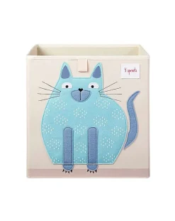 3 sprouts Complementi D'Arredo-Contenitore Portaoggetti Gatto Blu