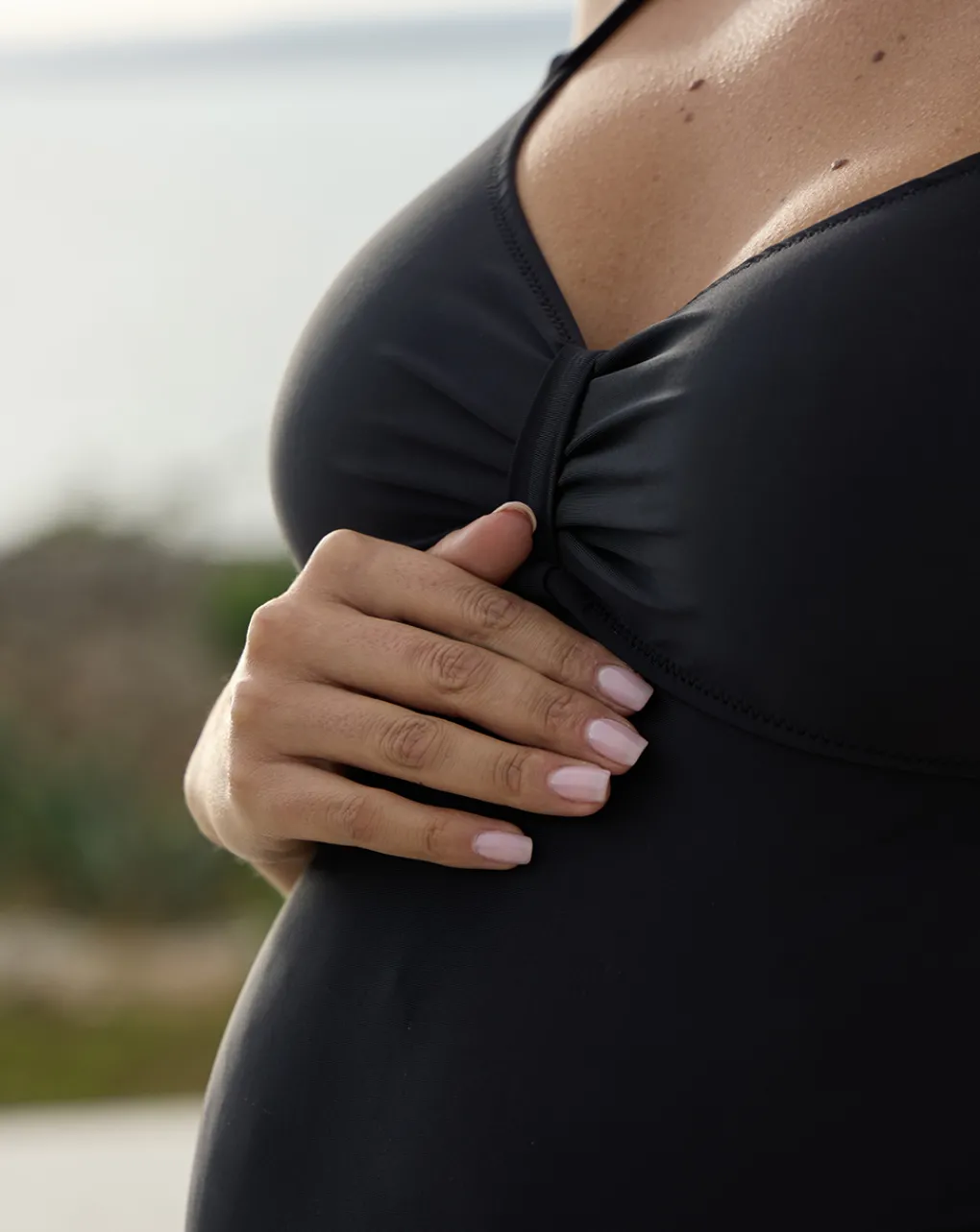 Prenatal Costumi E Moda Mare-Costume Intero Premaman Nero