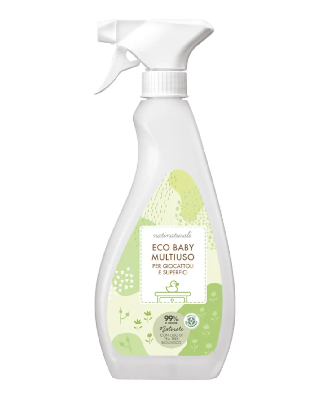 Nati Naturali Igiene Casa E Bucato-Eco Baby Multiuso Spray 500 Mlper Giocattoli E Superfici