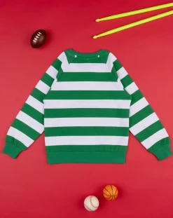 Prenatal Maglioni E Cardigan-Felpa Bimbo "College” Bianco/Verde