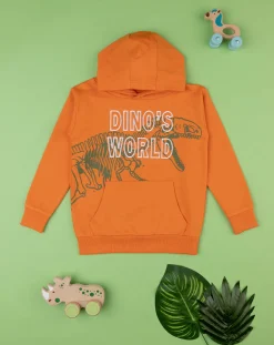 Prenatal Maglioni E Cardigan-Felpa Bimbo Orange "Dino”