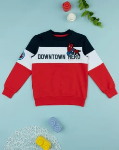 Prenatal Maglioni E Cardigan-Felpa Bimbo Rigata "Spiderman”