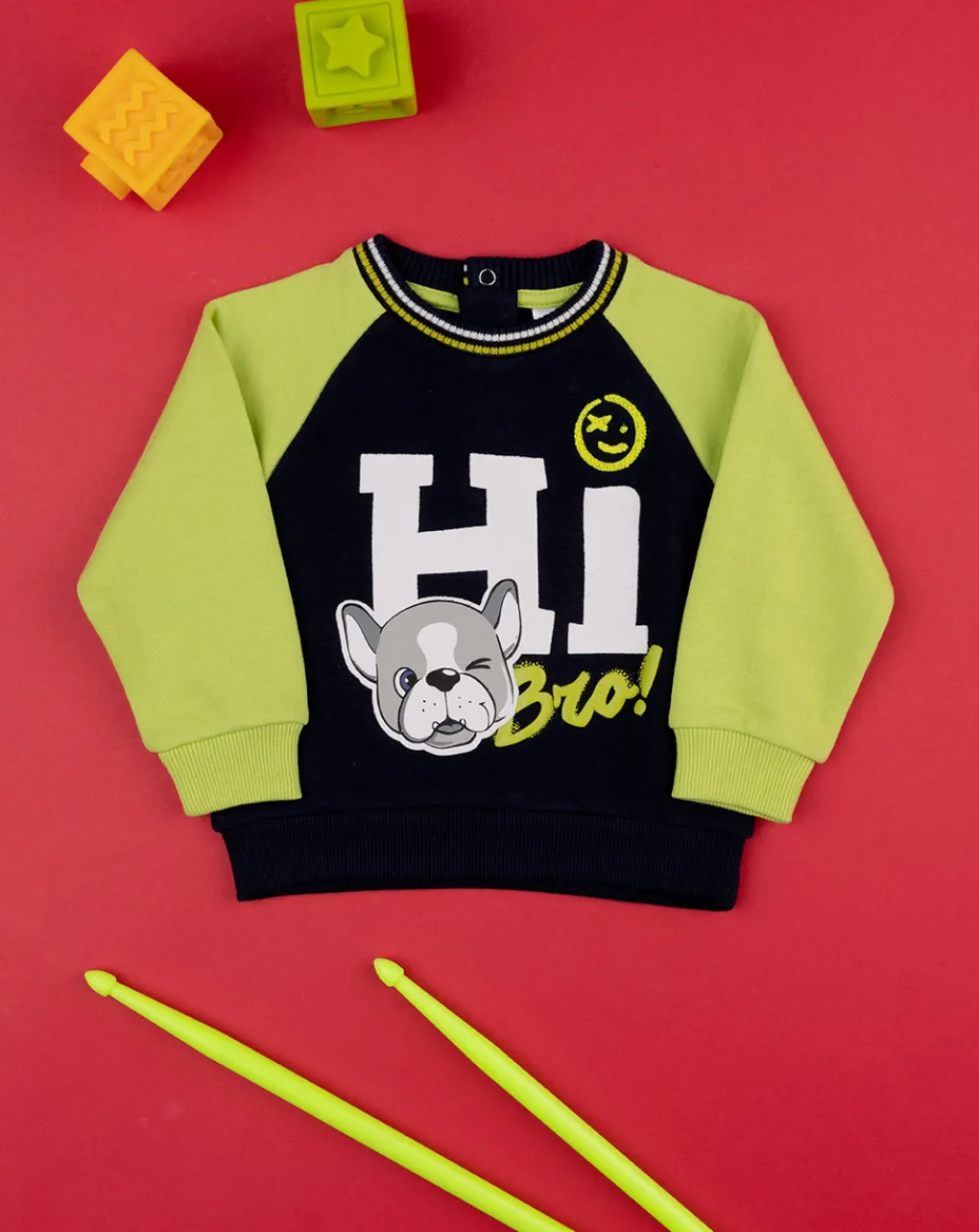 Prenatal Maglioni E Cardigan-Felpa Bimbo Verde/Nero