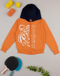 Prenatal Maglioni E Cardigan-Felpa Con Cappuccio Bimbo Arancione