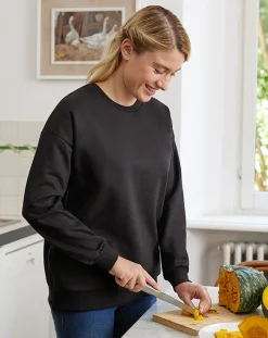 Prenatal Maglieria Premaman-Felpa Premaman Allattamento Nera