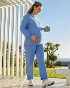 Prenatal Maglieria Premaman-Felpa Premaman Allattamento Blu