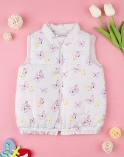 Prenatal Giubbini E Piumini-Gilet Smanicato Girl Farfalle