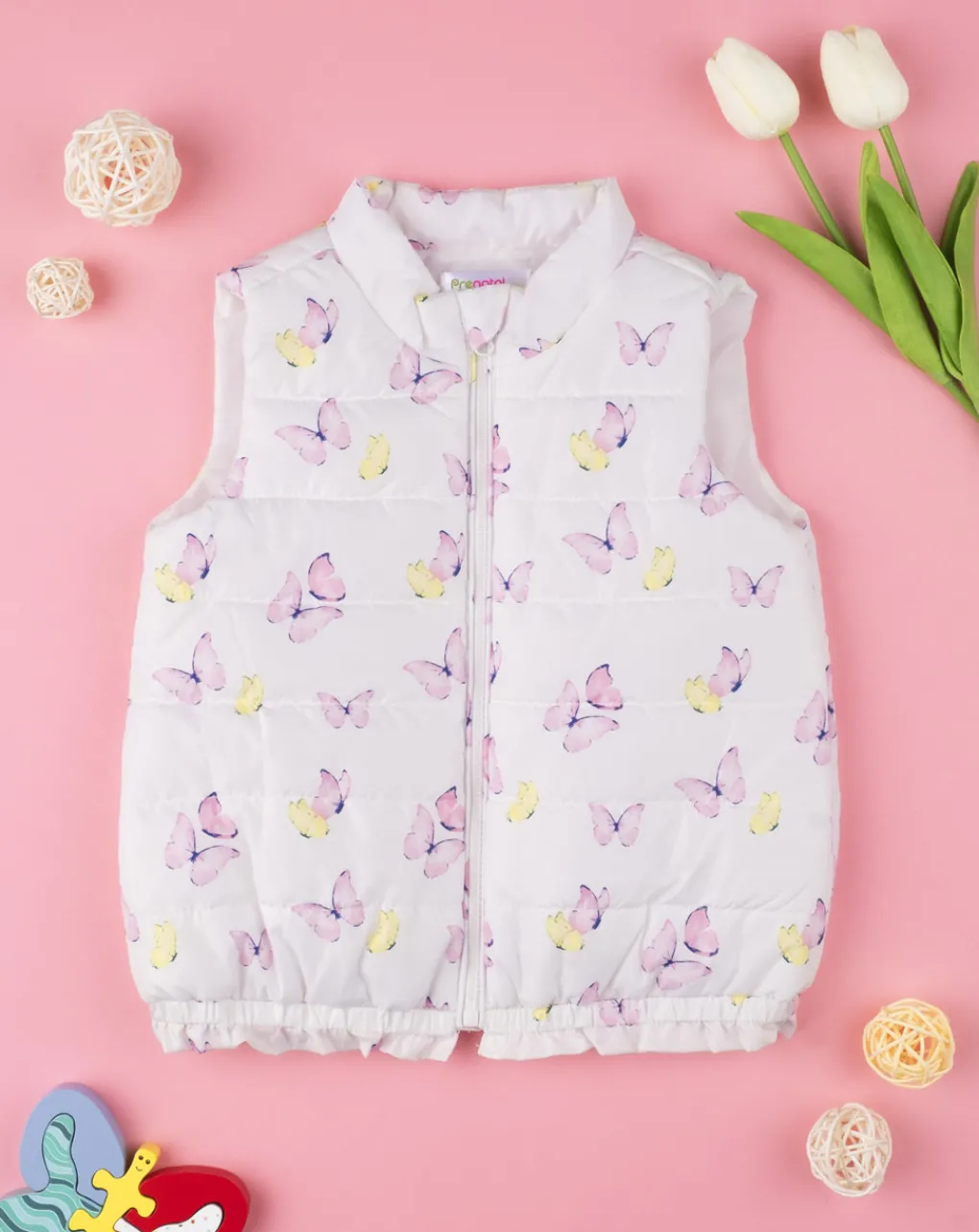 Prenatal Giubbini E Piumini-Gilet Smanicato Girl Farfalle
