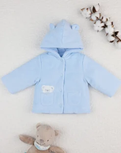 Prenatal Giubbotti E Piumini-Giubbino Ciniglia Bimbo Azzurro Organic-Cotton
