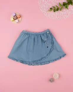 Prenatal Leggings E Gonne-Gonna Bambina Demin Soft Blue