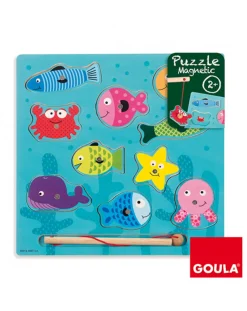 Goula Giochi In Legno-- Puzzle Pesca Magnetico