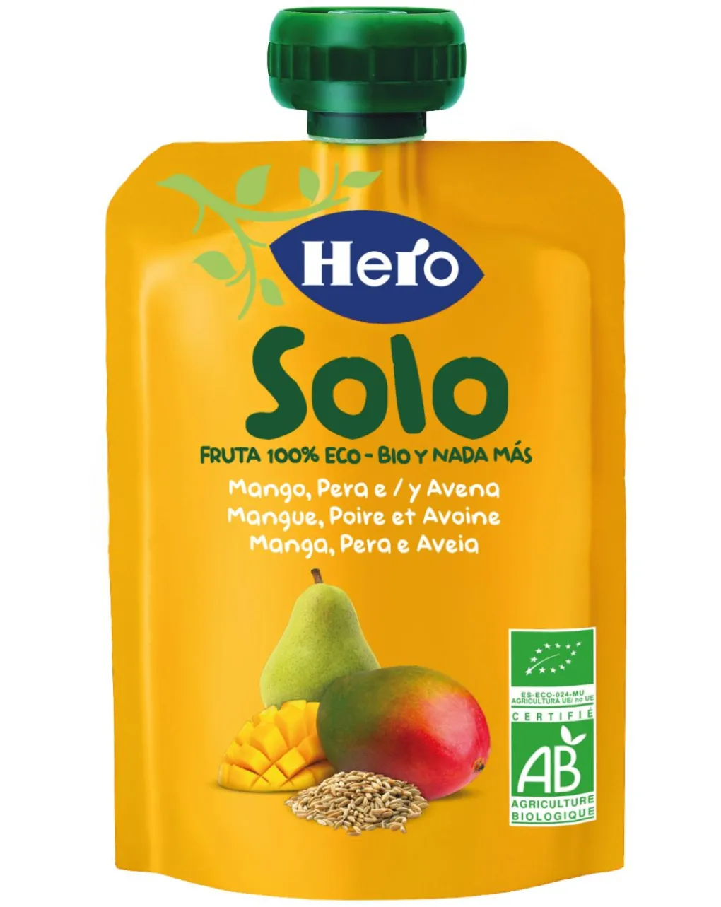 Hero Merende Da Bere-Solo Pouch Mango Pera Avena 100G