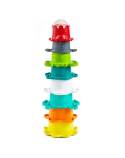 Infantino Giochi Primi Mesi-- Tazze Impilabili Con Forme Marine
