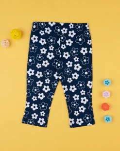 Prenatal Leggings E Gonne-Legging Bimba "Fiori” Blu