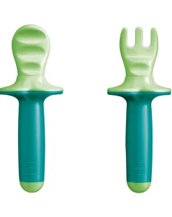 Mam Piatti E Posate-Dipper Setset Posate Con Forchetta E Cucchiaio6+ Mesineutro
