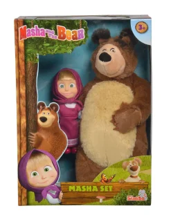 Masha&Orso Bambole Personaggi E Accessori-Masha & Orso - Masha Minidoll Classica Con Orso Plush Cm 25 Con Personaggi E Playset
