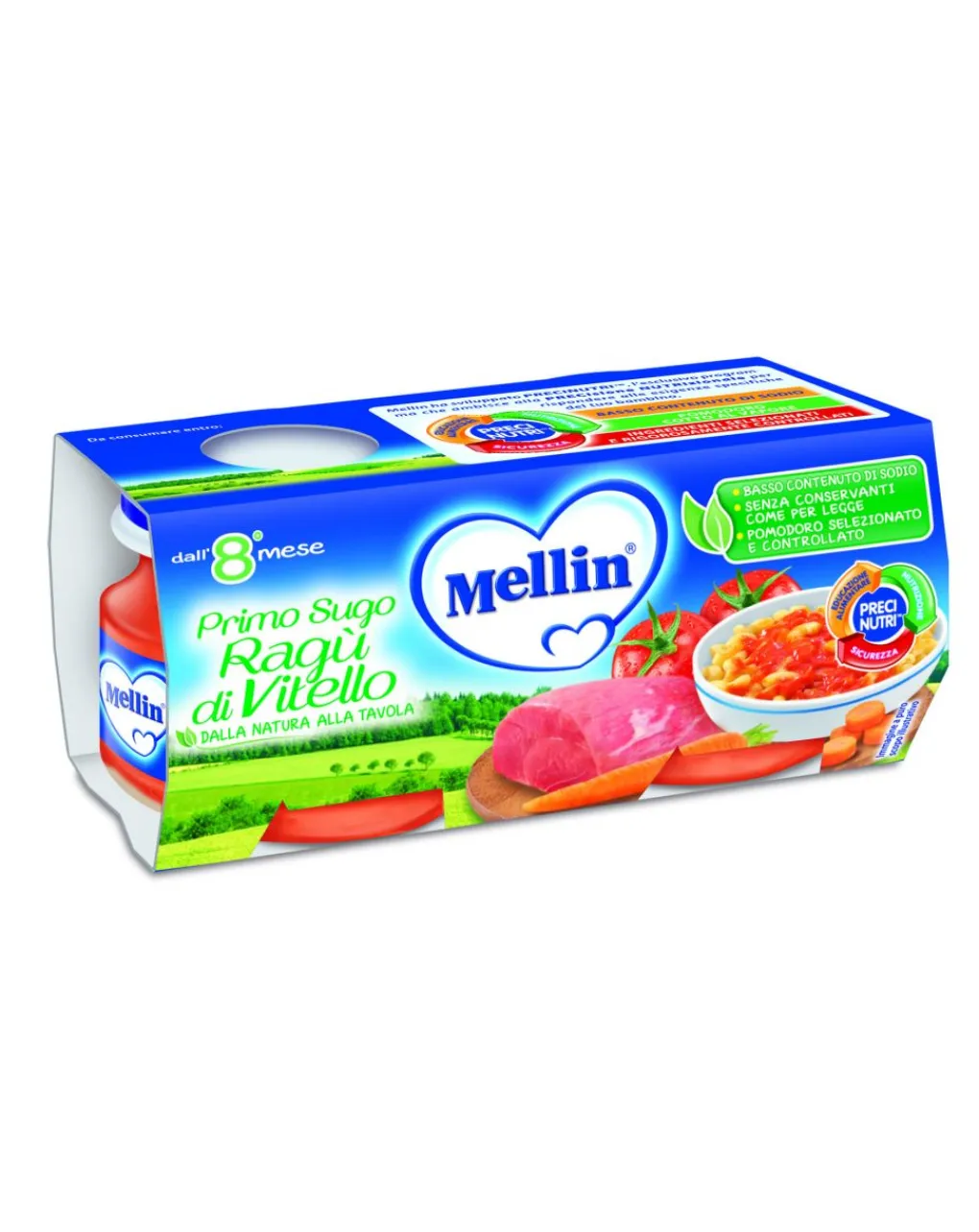 Plasmon Sughetti Per Bambini-Mellin - Sugo Ragu Di Vitello 2X80G