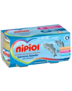 Hero Omogeneizzati Pesce-Nipiol - Omo Salmone Nasello Verdure 2 X 80 Gr.