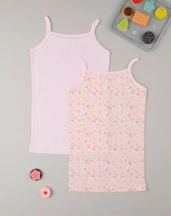 Prenatal Intimo E Calze-Pack 2 Canotte Bimba Rosa
