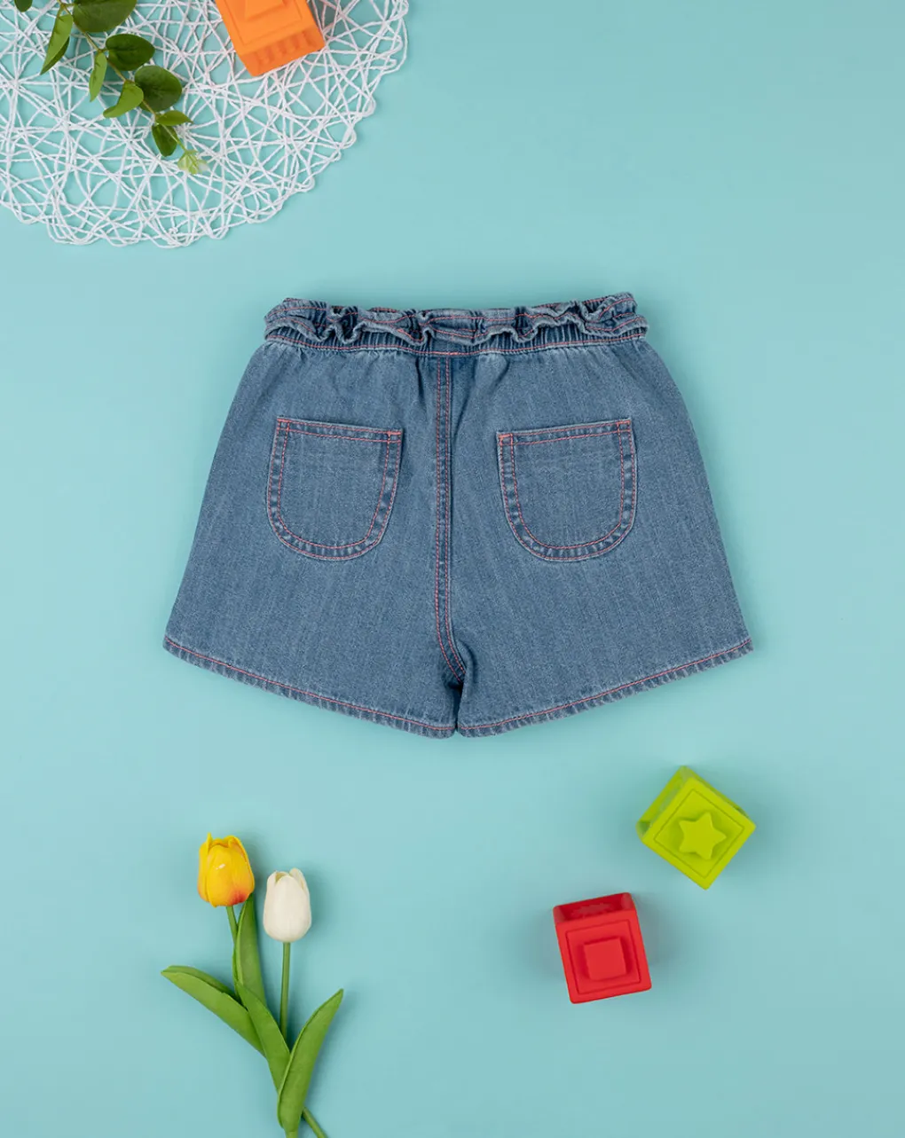 Prenatal Jeans Pantaloni E Salopette-Pantaloncini Denim Bambina Fruit