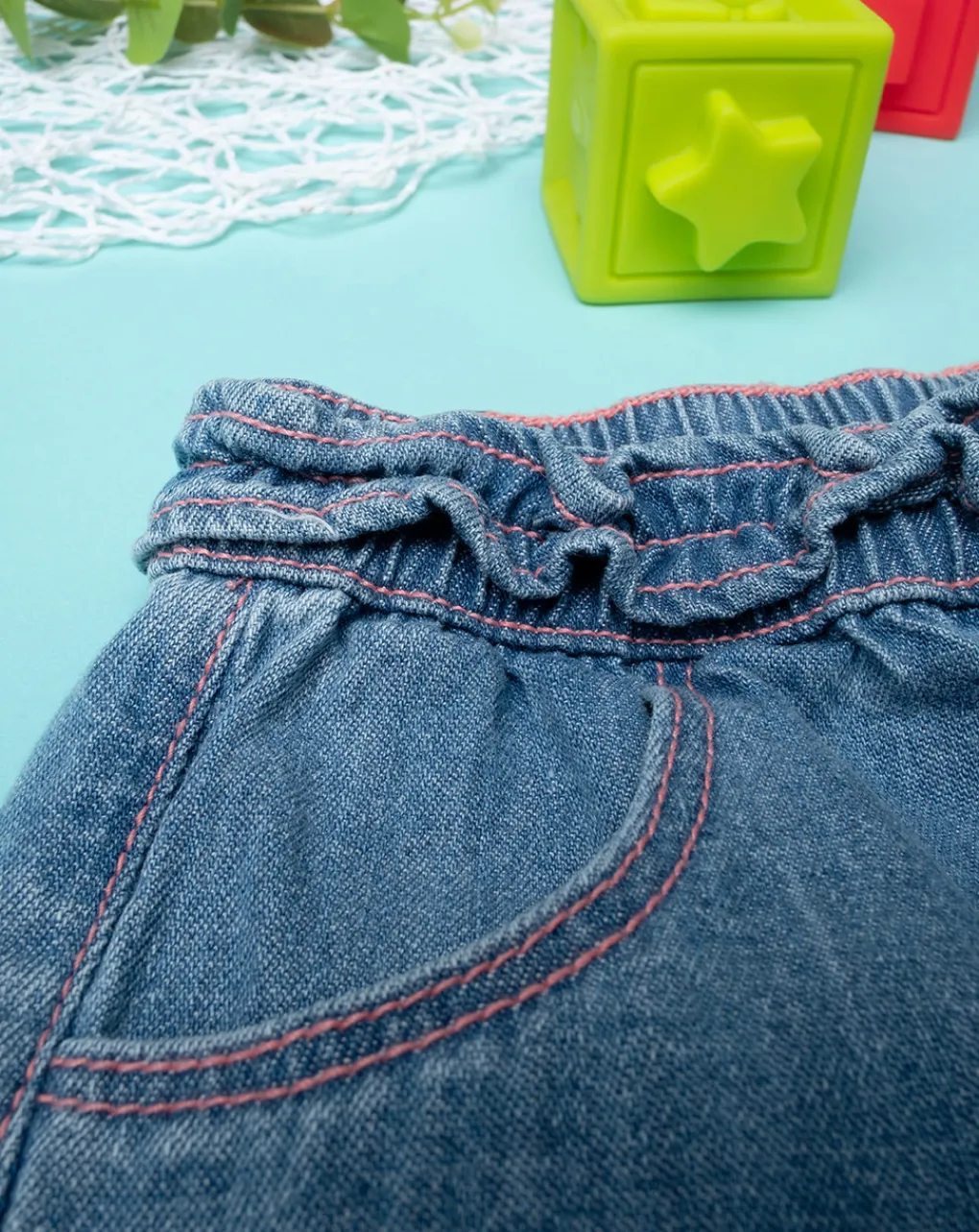 Prenatal Jeans Pantaloni E Salopette-Pantaloncini Denim Bambina Fruit