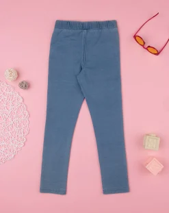 Prenatal Jeans Pantaloni E Salopette-Pantaloni Bambina Knit Denim Con Frill In Sangallo