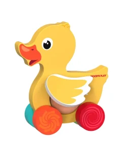 Wood'N'Play Giochi Primi Mesi-Papera Attivita’ Con Ruote - Wood 'N’ Play