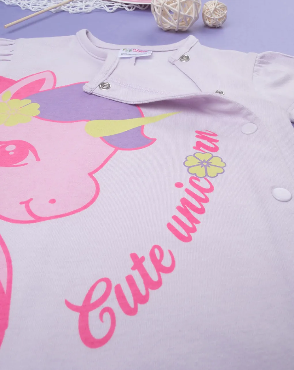 Prenatal Pigiami-Pigiama Bimba "Unicorno” Lilla