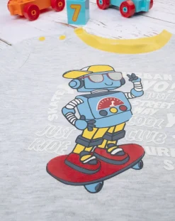 Prenatal Pigiami-Pigiama Bimbo 2 Pezzi Robot Skate