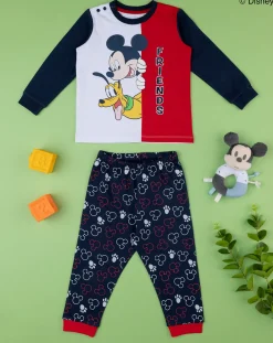 Prenatal Pigiami-Pigiama Bimbo "Mickey Mouse” Blu/Rosso
