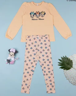 Prenatal Pigiami-Pigiama Jersey Bimba "Minnie” Arancione