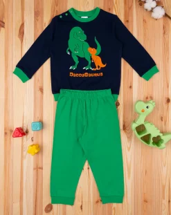 Prenatal Pigiami-Pigiama Lungo Due Pezzi Bimbo Dinosauri
