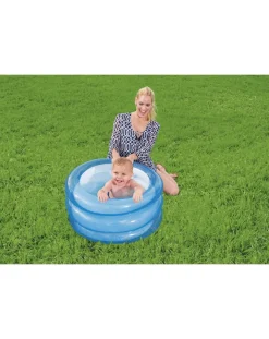 Bestway Piscine Braccioli E Salvagenti-Piscina A 3 Anelli E Fondo Gonfiabile 70×30 Cm - 2 Colori Assortiti -