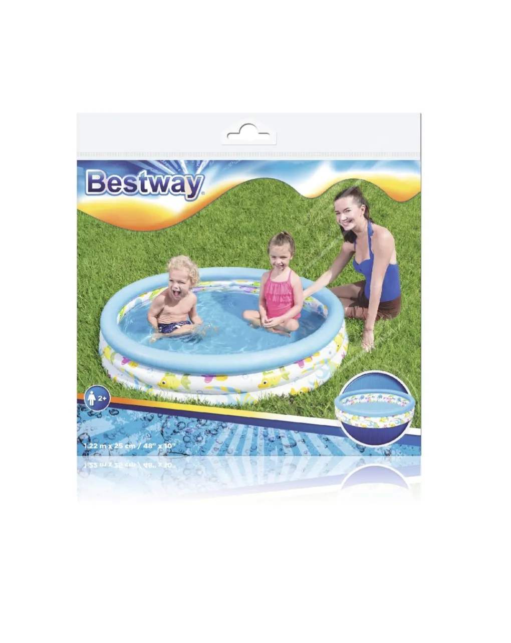 Bestway Piscine Braccioli E Salvagenti-Piscina Coral Kids A 3 Anelli 122X25 Cm -