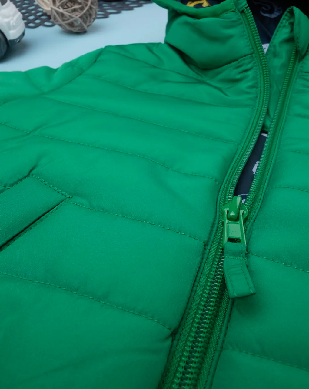 Prenatal Giubbini E Piumini-Piumino Leggero Bimbo Verde Con Cappuccio