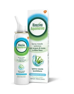 Rinazina Cura Naso Occhi E Orecchie-Aquamarina Isotonica Aloe Spray Nebulizzazione Delicata