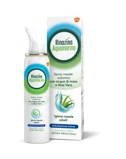Rinazina Cura Naso Occhi E Orecchie-Aquamarina Isotonica Aloe Spray Nebulizzazione Intensa