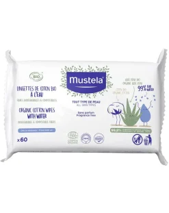 Mustela Salviettine E Traversine-Salviette All’Acqua In Cotone Bio 60Pz