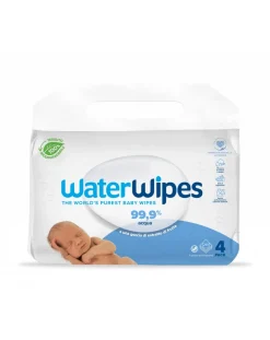 WaterWipes Salviettine E Traversine-Salviette Biodegradabili Per Bambini - 4×60 (240 Pezzi)