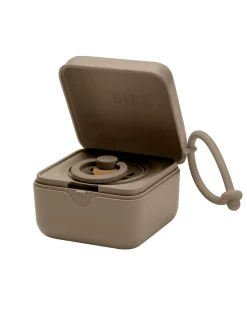 BIBS Portasucchietti E Catenelle-Scatola Porta Ciuccio Dark Oak -