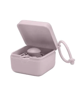 BIBS Portasucchietti E Catenelle-Scatola Porta Ciuccio Dusky Lilac -