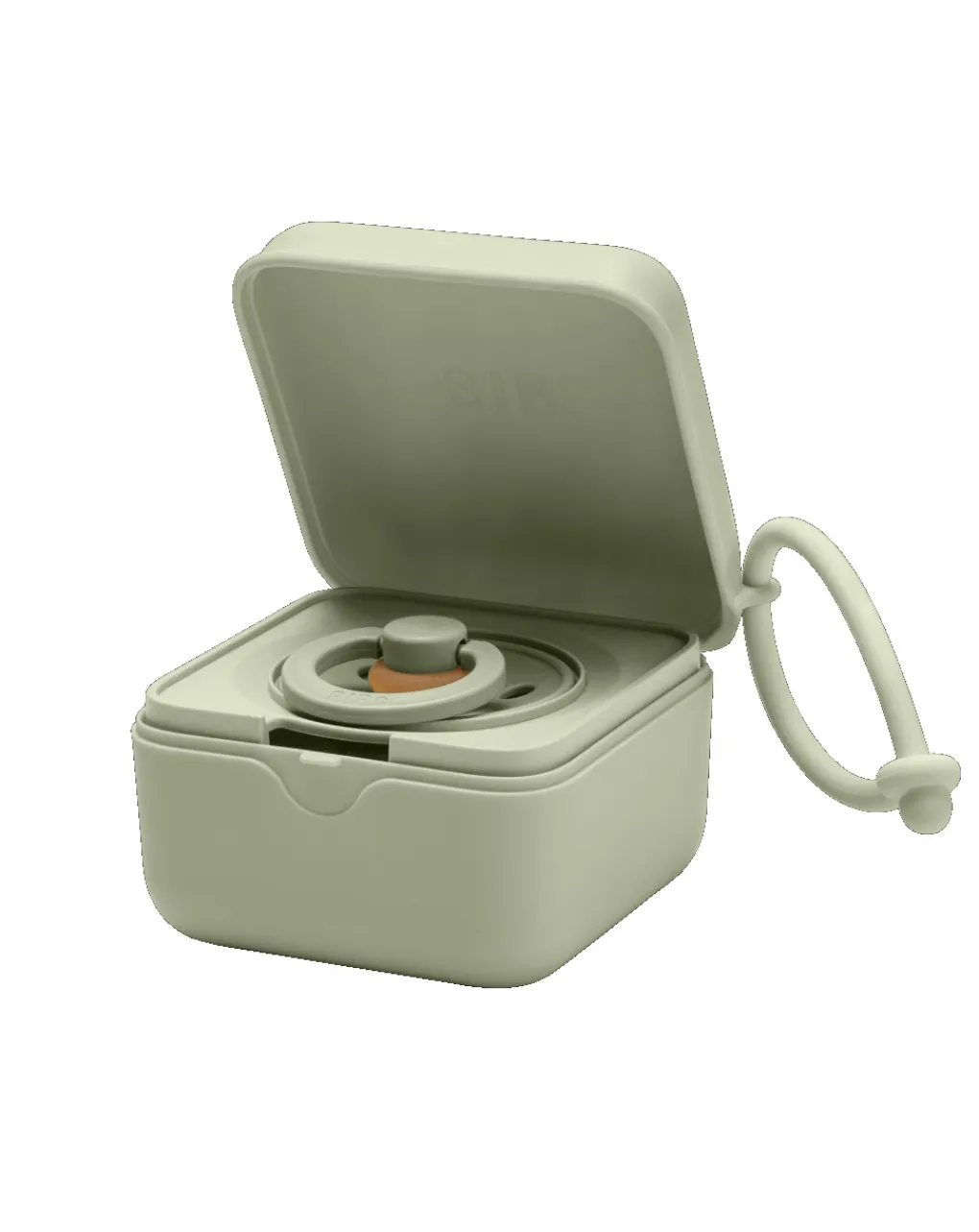 BIBS Portasucchietti E Catenelle-Scatola Porta Ciuccio Salvia -