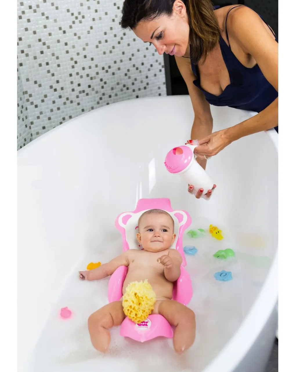 Okbaby Vaschette E Accessori-Sdraietta Da Bagno Anatomica Azzurra. Buddy - Ok Baby