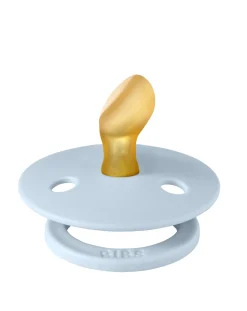BIBS Succhietti-Set 2 Ciucci Tettarella Anatomica In Gomma Naturale 6/18 Mesi - Colore Baby Blue E Petrolio -