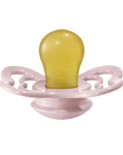 BIBS Succhietti-Set 2 Ciucci Tettarella Simmetrica In Gomma Naturale 0/6 Mesi - Colore Haze E Rosa -