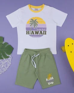 Prenatal Completi-Set 2 Pezzi Bambino T-Shirt + Shorts "Tropical”