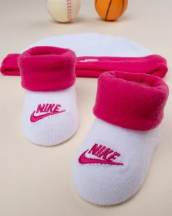 Nike Abiti Completi E Tutine-Set 3 Pezzi Cappellino + Body + Scarpe Bianco E Fucsia
