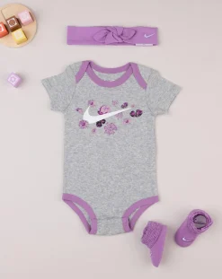 Nike Accessori Neonata-Set 3 Pezzi Neonata Fascetta + Body + Scarpe