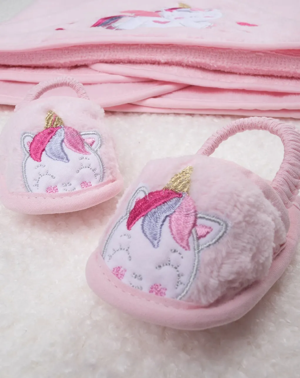 Prenatal Accappatoi Asciugamani E Costumi-Set Quadrato Spugna Girl "Unicorno”